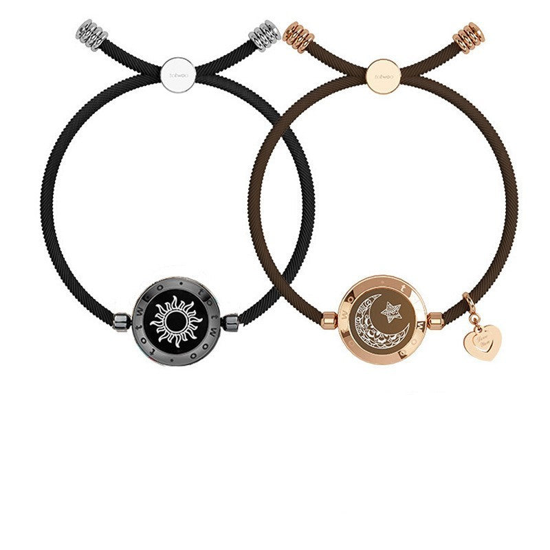 Sun-Moon Smart Sensing Couple Bracelet